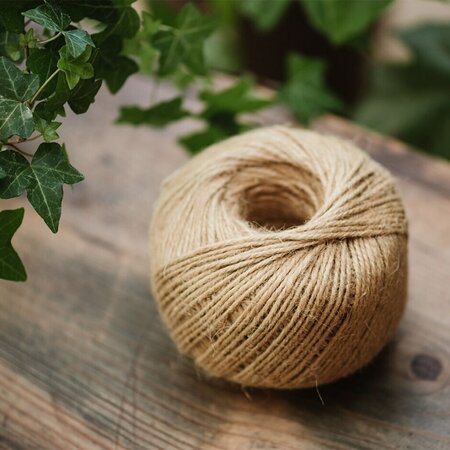 KS Jute Twine Bleached Stone150m 250g