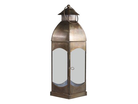Lantern, H54/L16/W16 cm antique brass