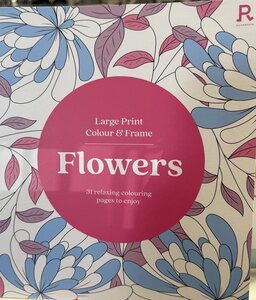 Large Print Colour & Frame Flowers