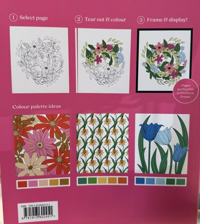 Large Print Colour & Frame Flowers - image 2
