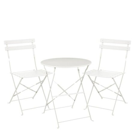 Laurence bistro set white 3 pieces
