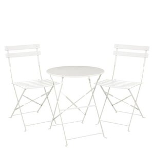 Laurence bistro set white 3 pieces