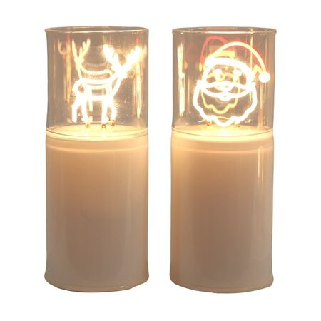 LED Deer or Santa 17cm 2 Asst