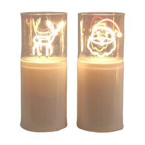 LED Deer or Santa 17cm 2 Asst
