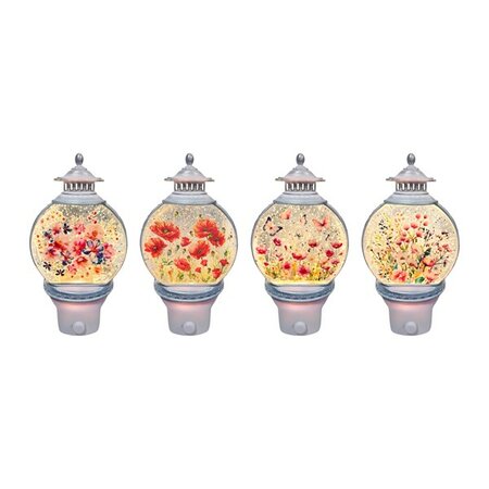 LED Floral Plug In 19cm 4 Assorted