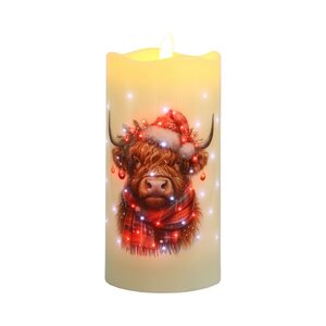 LED Highland Candle 7.5cmx15cm