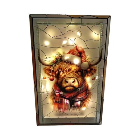 LED Highland Stained Gls 21cm