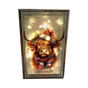 LED Highland Stained Gls 21cm