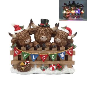 LED Highland Welcome 21x17cm