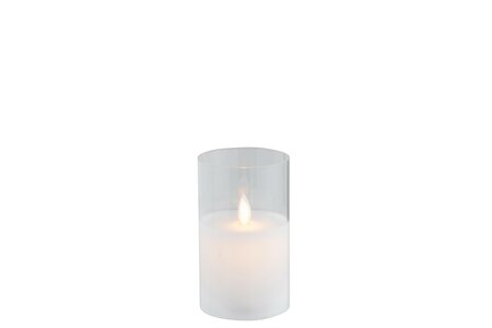 LEDLAMP SHINING GLASS TRANSP S (7.5x7.5x12.5cm)