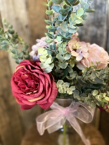 Luxury Rustic Faux Flower Arrangement with Vase Included. - image 3