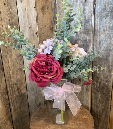 Luxury Rustic Faux Flower Arrangement with Vase Included. - image 2