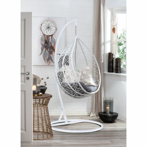 Metal Hanging Chair "Style"white D and M Garden Centre