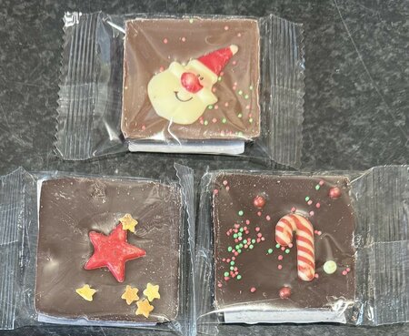 Mini bars chocolate "Christmas" 3 assorted