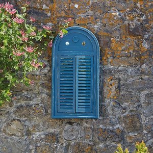 Mirror Louvre distressed blue