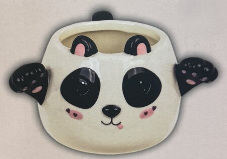 Mug, Huggy Mug, Panda, dolomite, 15 x 10 cm, capacity 450 ml, in gift box