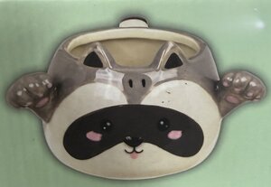 Mug, Huggy Mug, Raccoon, dolomite, 15 x 10 cm, capacity 450 ml, in gift box