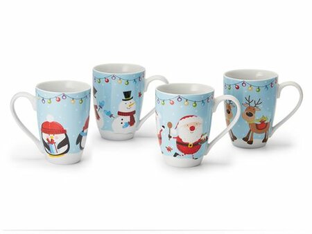 Mug "Snow Friends" 4 assorted