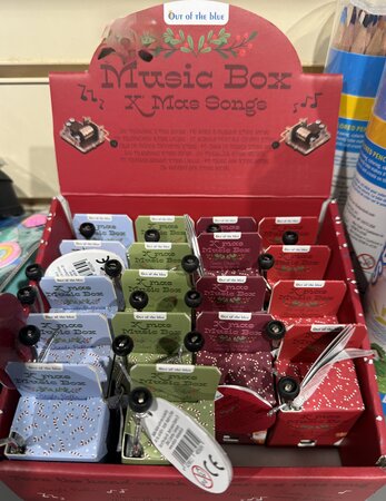 Music box, X-Mas Songs, 4 x 5 cm, 4 ass.