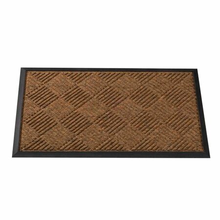 Opti-Mat Chestnut Chequered - Rubber Backed 45x75cm
