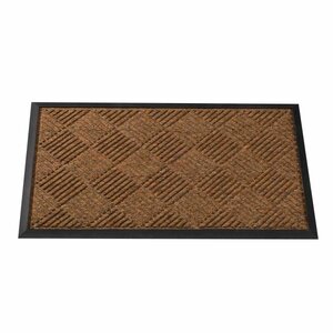 Opti-Mat Chestnut Chequered - Rubber Backed 45x75cm