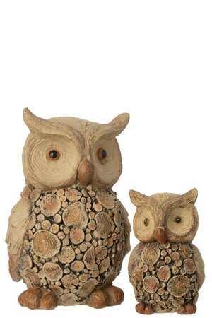 OWL WOOD IMITATION PLAST NAT L (18.5x19x29cm)