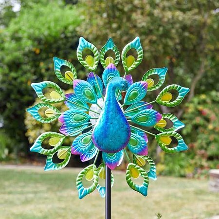 Peacock Solar Wind Spinner - image 1