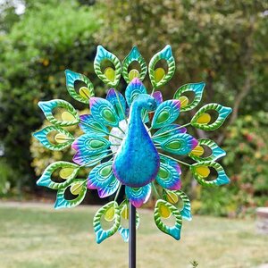 Peacock Solar Wind Spinner - image 1