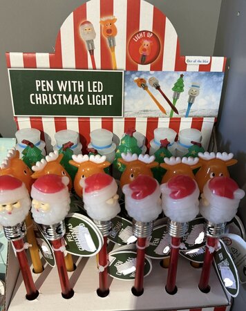 Pen with LED Christmas light motif mix