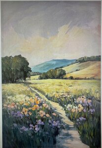 Picture, rectangular, "Karrvag", Flower motif, Wood, Canvas(2 assorted)