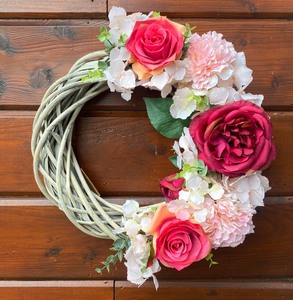 Pink Rose Half Wreath - image 1