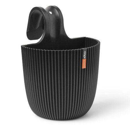 Planter Balcony Groove 21 x 28/20 textile black