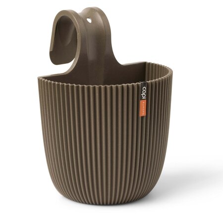 Planter Balcony Groove 21 x 28/20 warm taupe