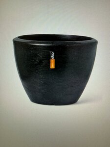 Planter ball Arc Granite 34x25 black