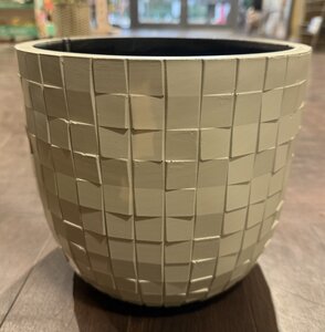 Planter ball Blocks 24x21 beige