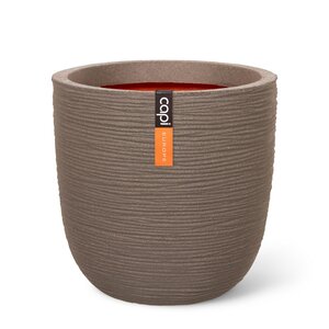 Planter ball Rib NL 43x41 warm taupe