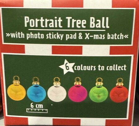 Portrait tree ball, with photo sticky pad & Xmas batch mix - image 3