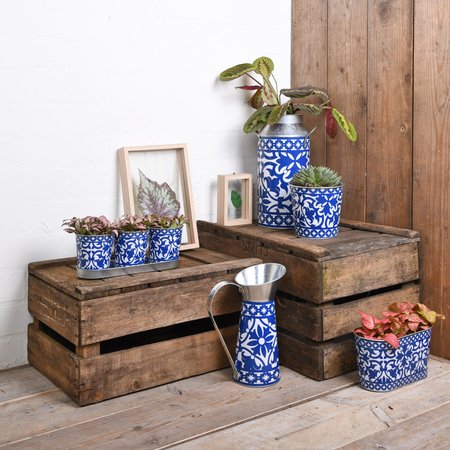 Portuguese pots on tray set/3