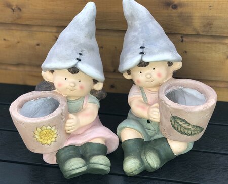 Pot boy-girl pink green 2 assorted