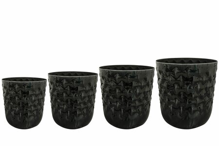 Pot Jacie metalic black D28 H31