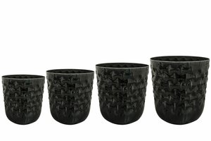 Pot Jacie metalic black D36 H42