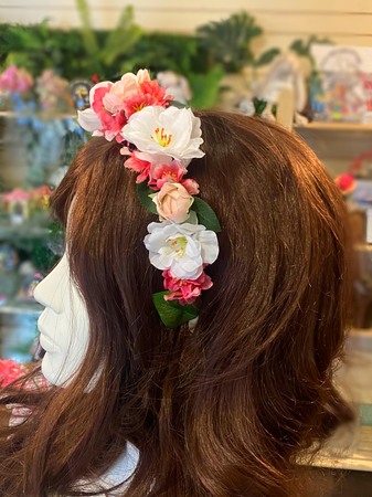 Pretty Pink Handmade Flower Crown - image 4