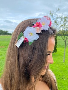 Pretty Pink Handmade Flower Crown - image 3