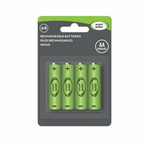 Rechargeable AA 1.2V Ni-MH 600mAh Battery 4 pack