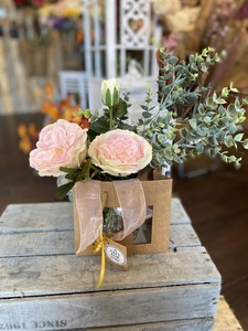 Rose and Eucalyptus Vase in Gift Bag - image 1