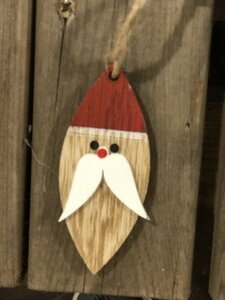 Santa Wooden Head