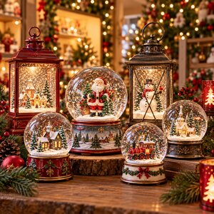 Snow globes and lanterns