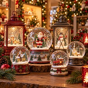 Snow globes and lanterns