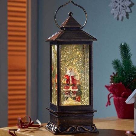 SnowSwirl Santa Lantern
