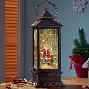 SnowSwirl Santa Lantern